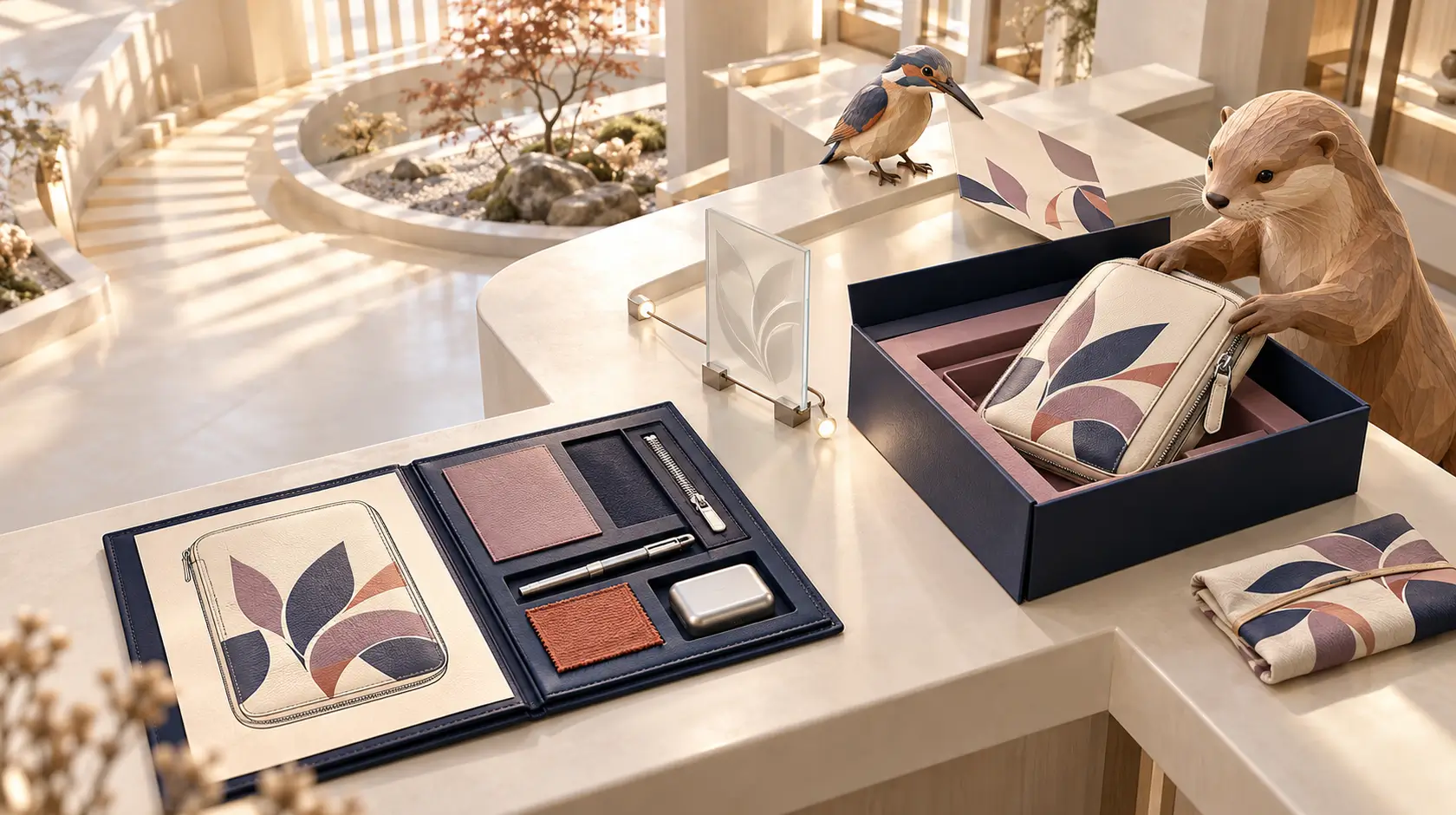 Concept scene of product specifications and gift packing.